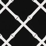 Schumacher 82763 Bamboo Trellis Indoor/Outdoor Black fabric swatch