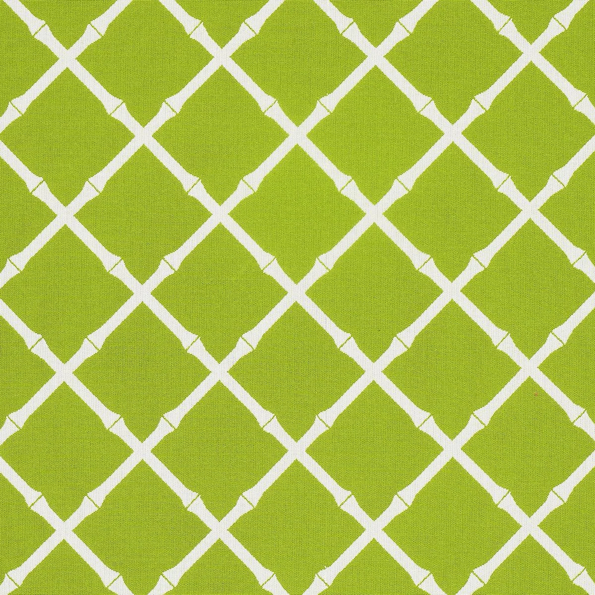 Schumacher 82760 Bamboo Trellis Indoor/Outdoor Leaf fabric swatch
