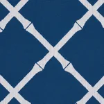 Schumacher 82762 Bamboo Trellis Indoor/Outdoor Navy fabric swatch