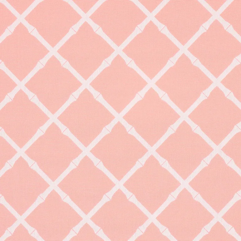 Schumacher 82761 Bamboo Trellis Indoor/Outdoor Pink fabric swatch
