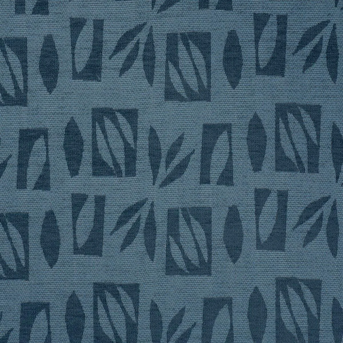 Schumacher 85880 Banana Leaf Cutout Blue fabric swatch