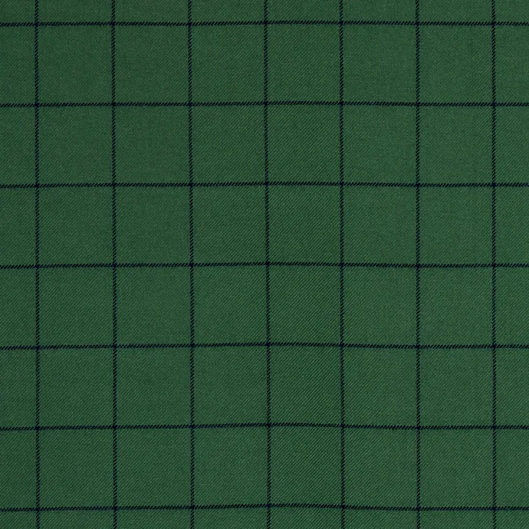 Schumacher 66776 Bancroft Wool Plaid Green fabric swatch