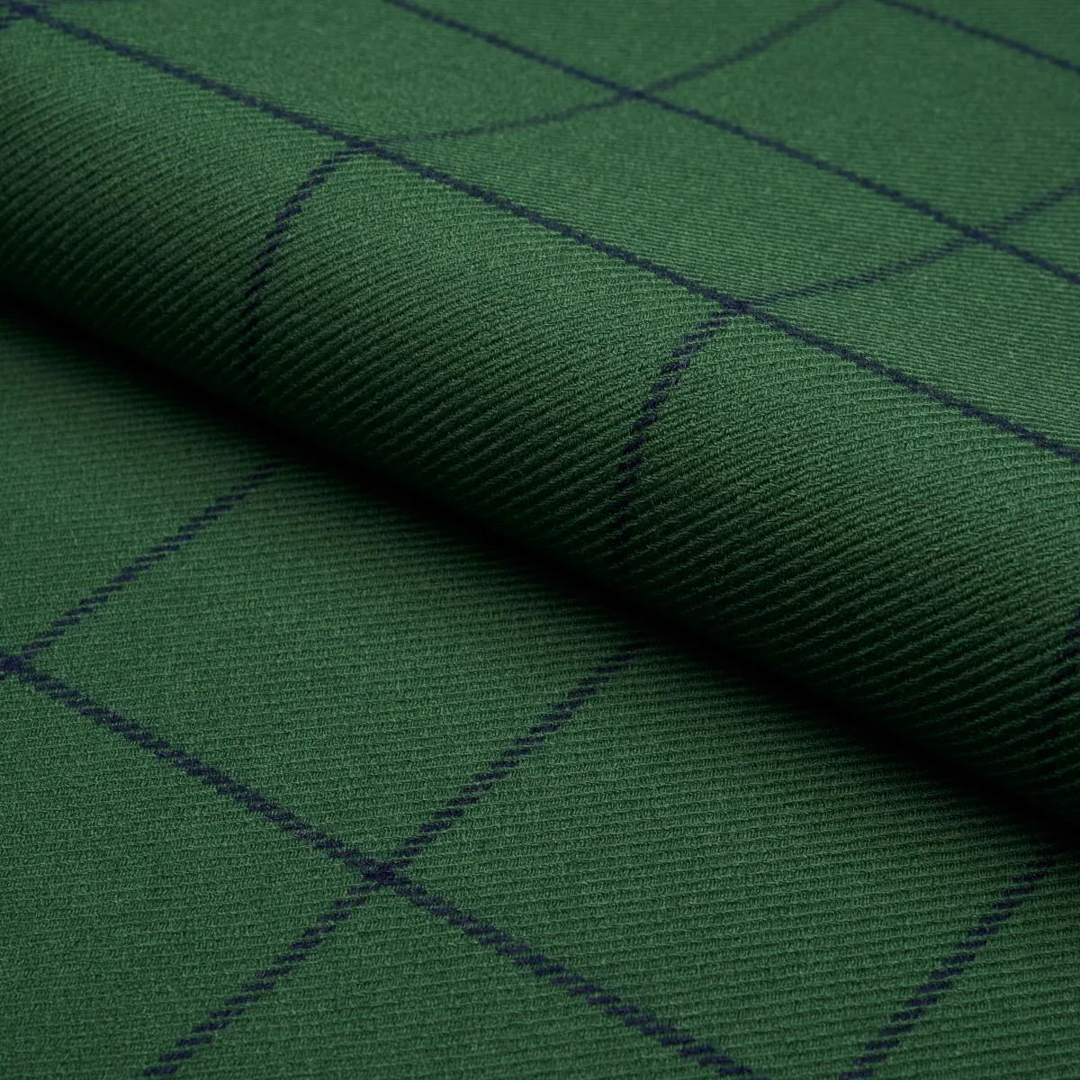 Schumacher 66776 Bancroft Wool Plaid Green fabric swatch
