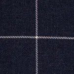 Schumacher 66774 Bancroft Wool Plaid Navy fabric swatch