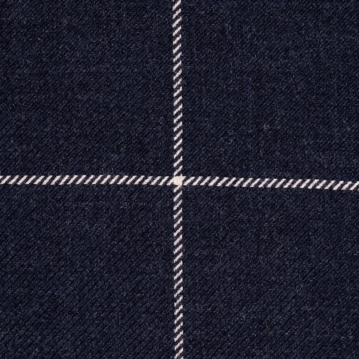 Schumacher 66774 Bancroft Wool Plaid Navy fabric swatch