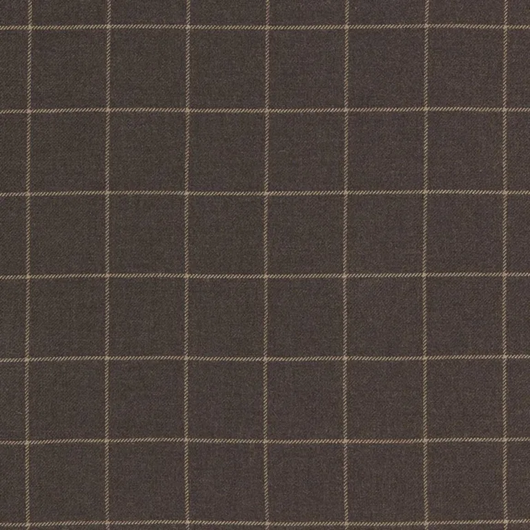 Schumacher 66770 Bancroft Wool Plaid Sable fabric swatch