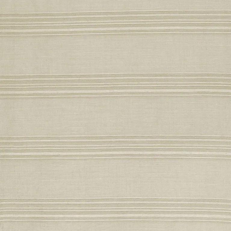 Schumacher 70110 Banded Stripe Sheer Oyster fabric swatch