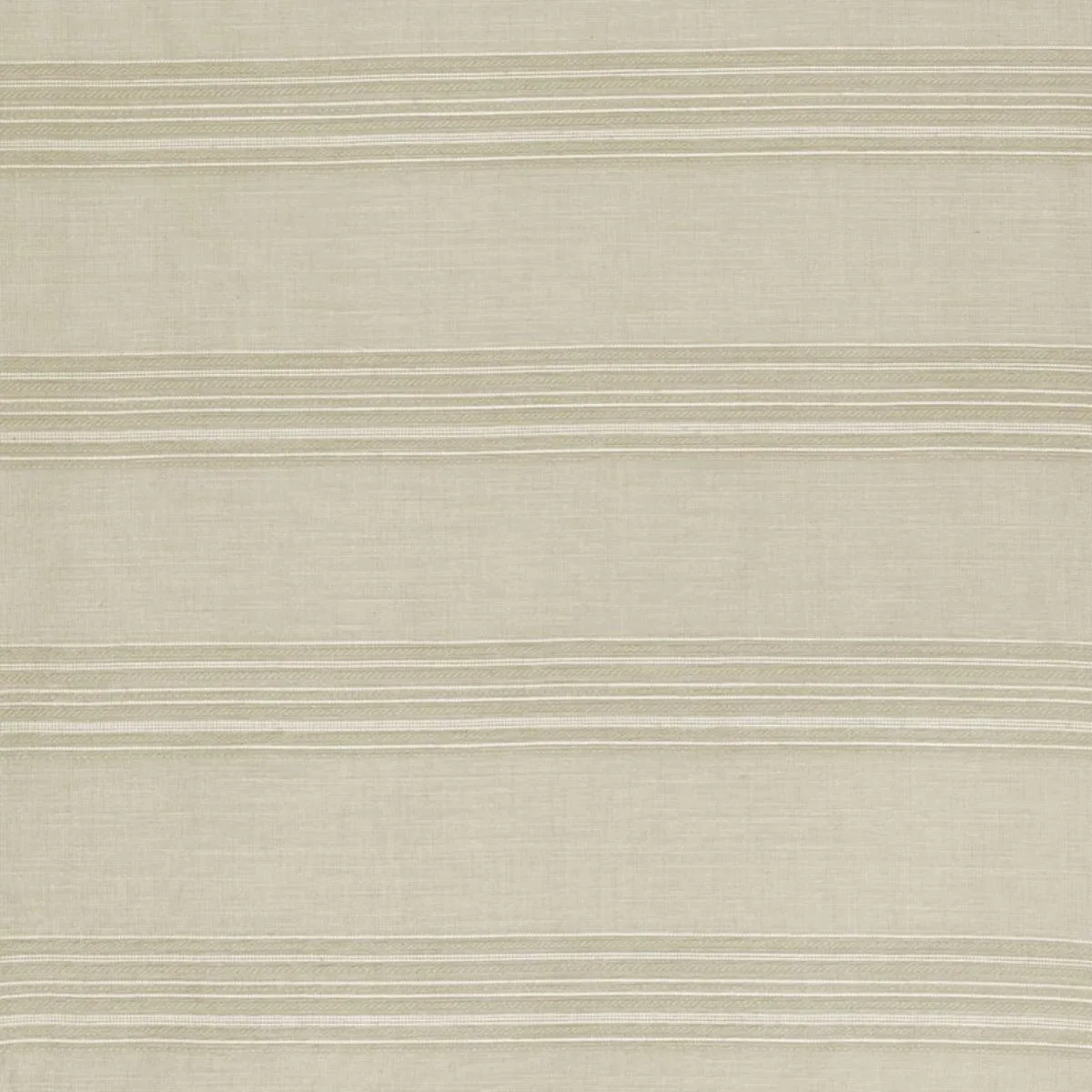 Schumacher 70110 Banded Stripe Sheer Oyster fabric swatch