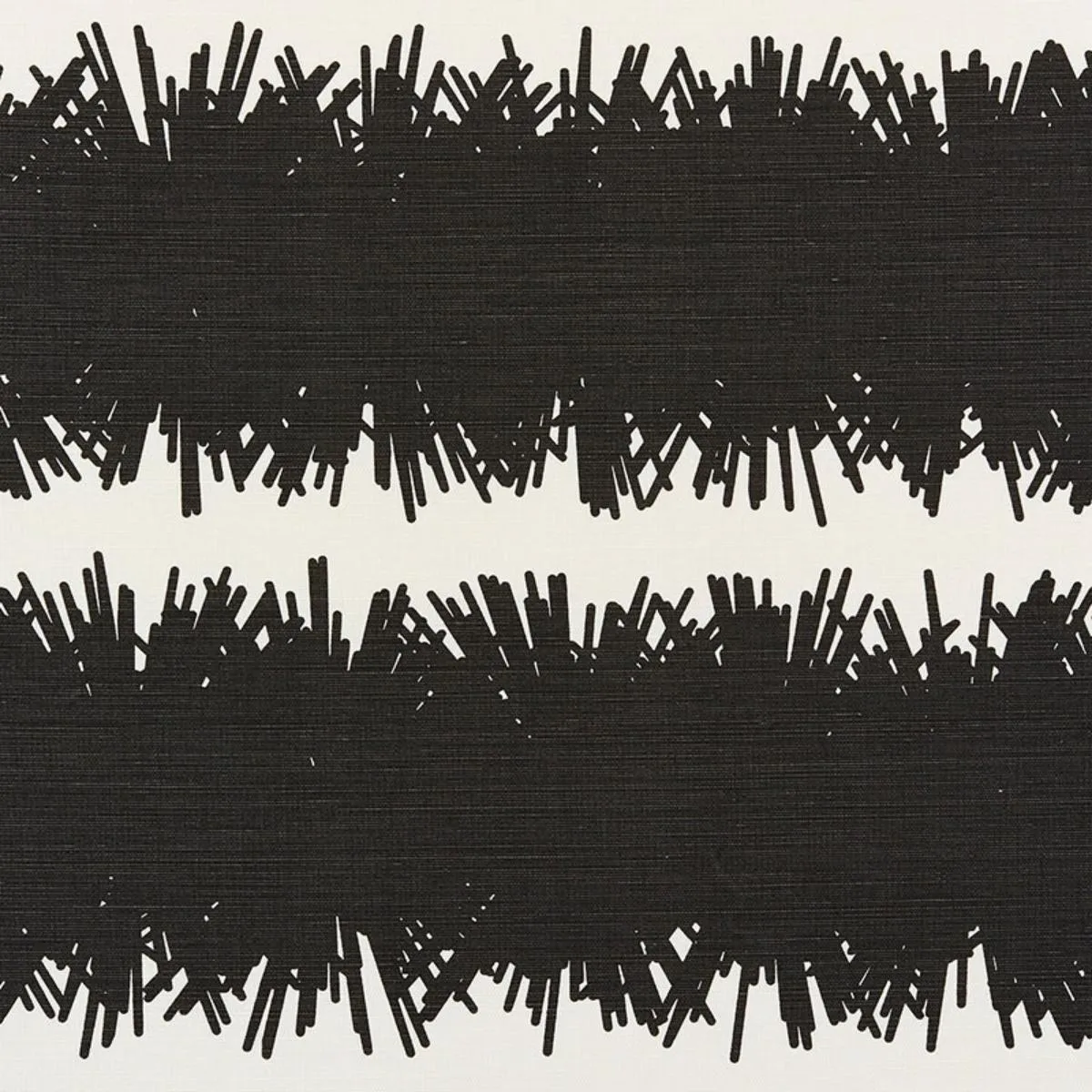 Schumacher 177123 Bang Black fabric swatch