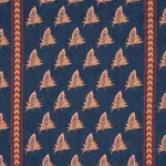 Schumacher 182600 Bangalore Imagination Bleu fabric swatch