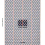 Schumacher 182600 Bangalore Imagination Bleu fabric swatch