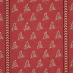 Schumacher 182601 Bangalore Imagination Rouge fabric swatch