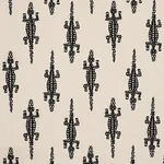 Schumacher 80200 Baracoa Embroidery Black fabric swatch