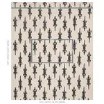 Schumacher 80200 Baracoa Embroidery Black fabric swatch