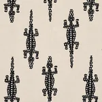 Schumacher 80200 Baracoa Embroidery Black fabric swatch
