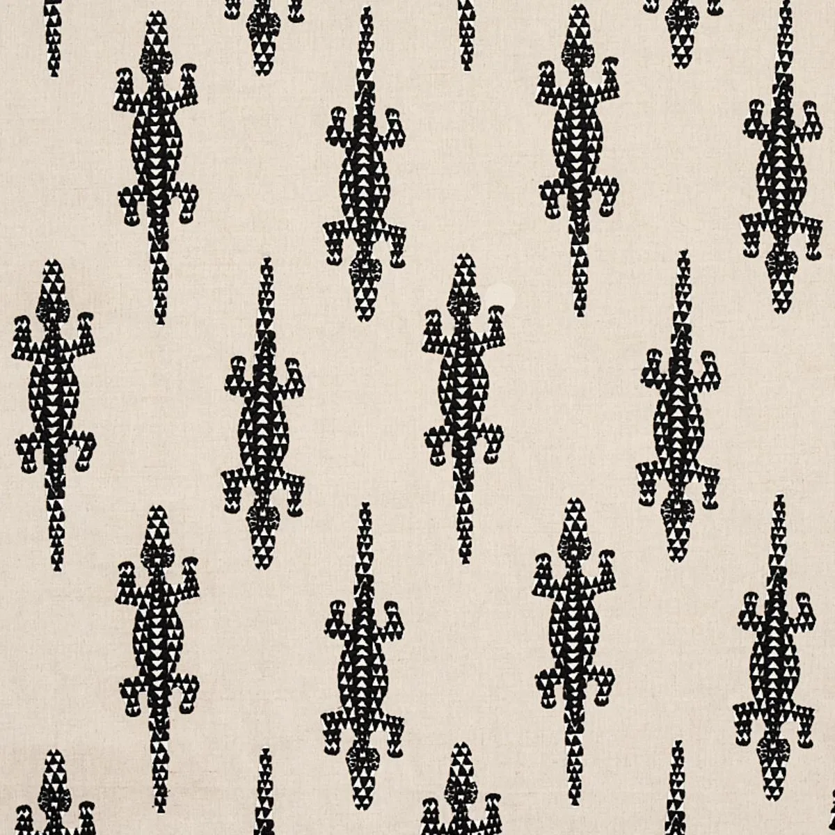 Schumacher 80200 Baracoa Embroidery Black fabric swatch