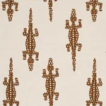 Schumacher 80201 Baracoa Embroidery Brown fabric swatch