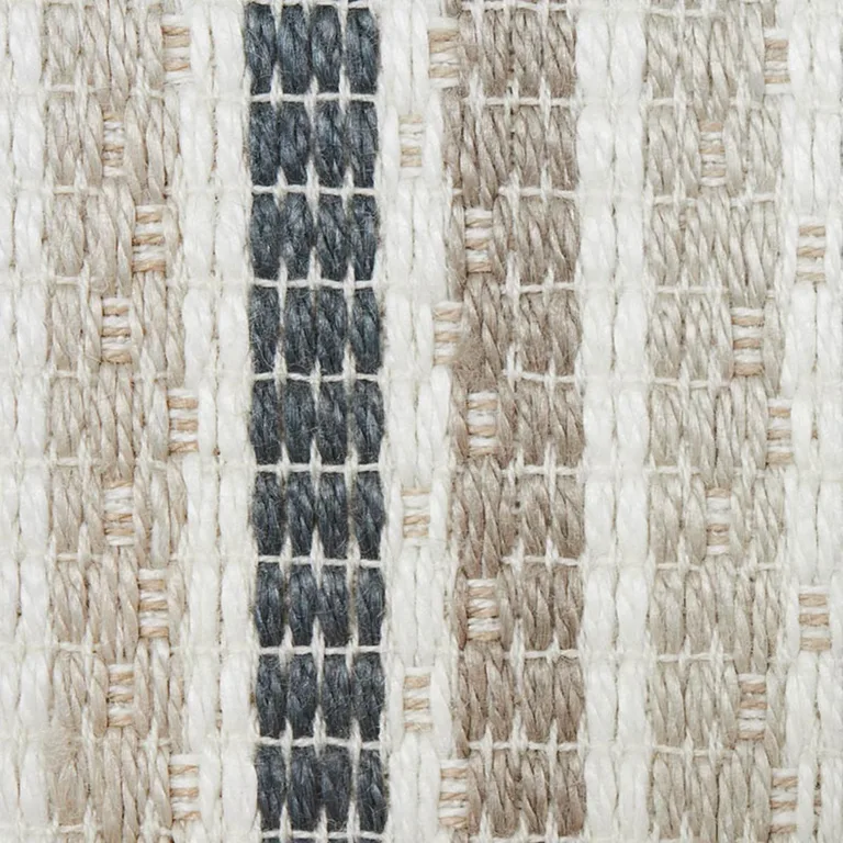 Schumacher 76640 Barbary Stripe Indoor/Outdoor Natural fabric swatch