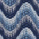 Schumacher 73440 Bargello Wave Blue fabric swatch