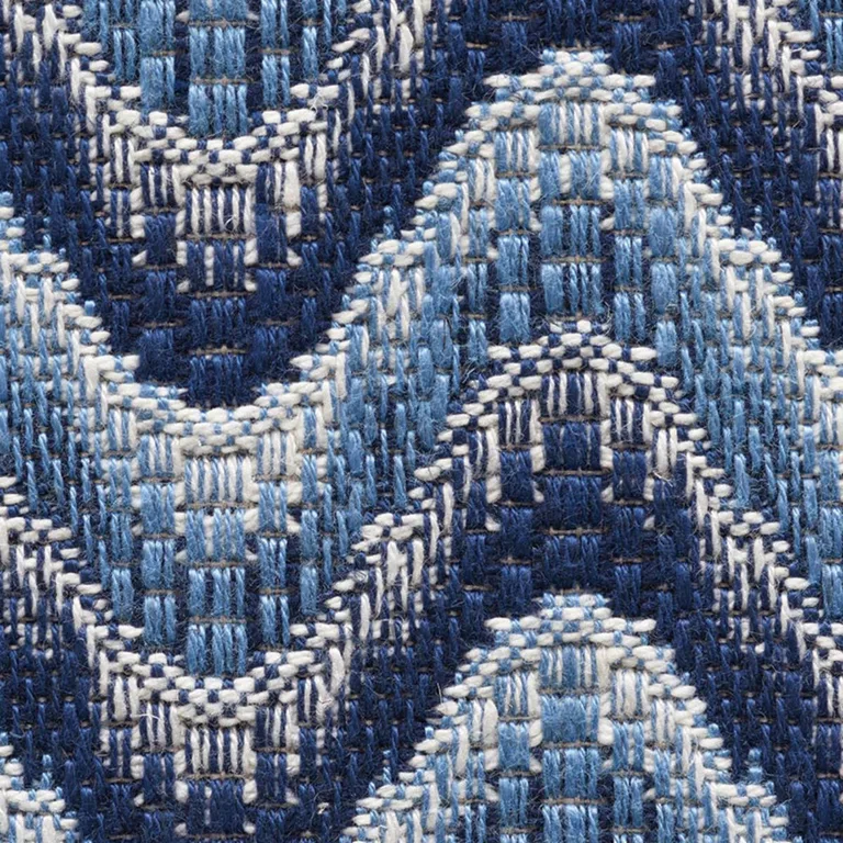 Schumacher 73440 Bargello Wave Blue fabric swatch