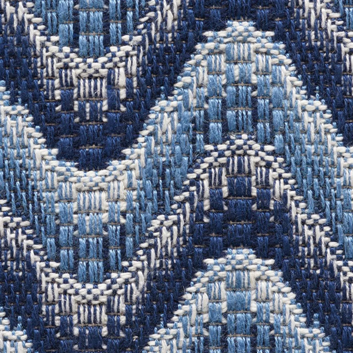 Schumacher 73440 Bargello Wave Blue fabric swatch
