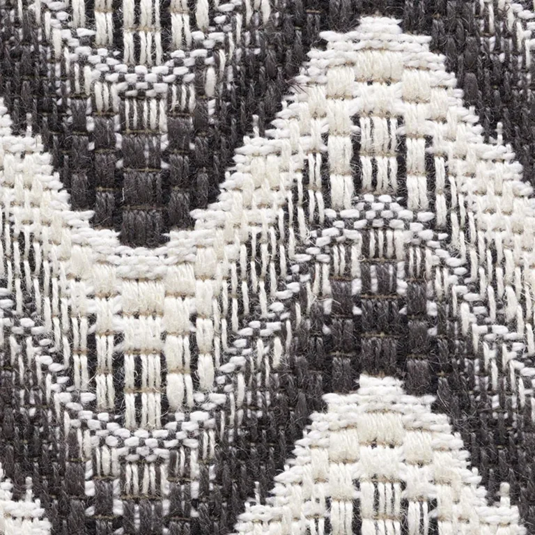 Schumacher 73441 Bargello Wave Graphite fabric swatch