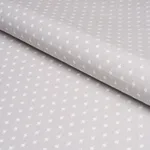 Schumacher 75535 Barlow Ivory On Grey fabric swatch