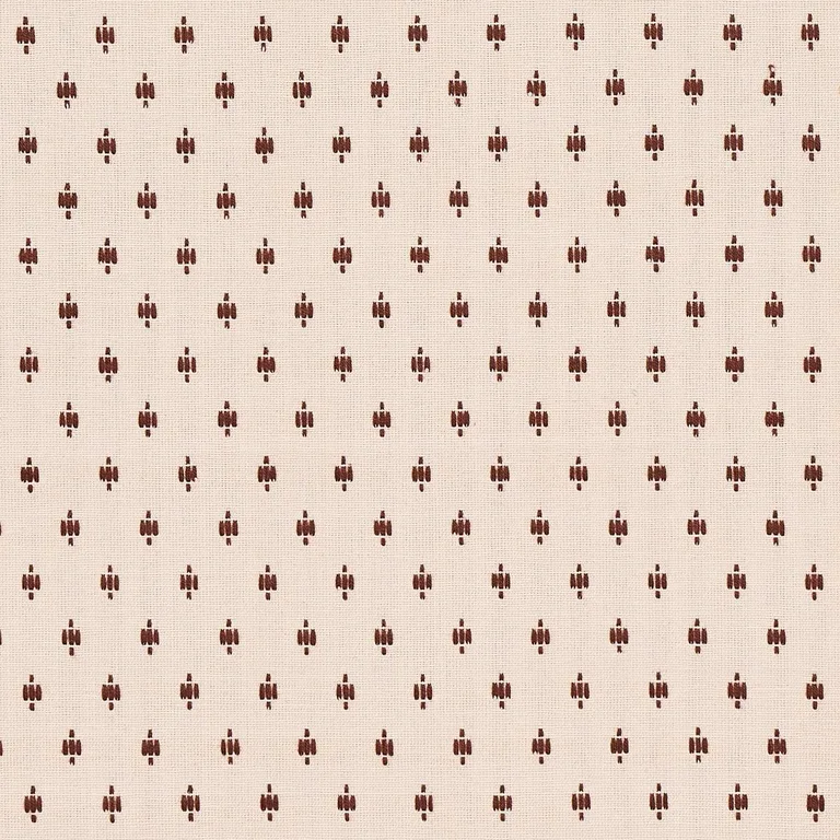 Schumacher 75533 Barlow Light Brown On Ivory fabric swatch