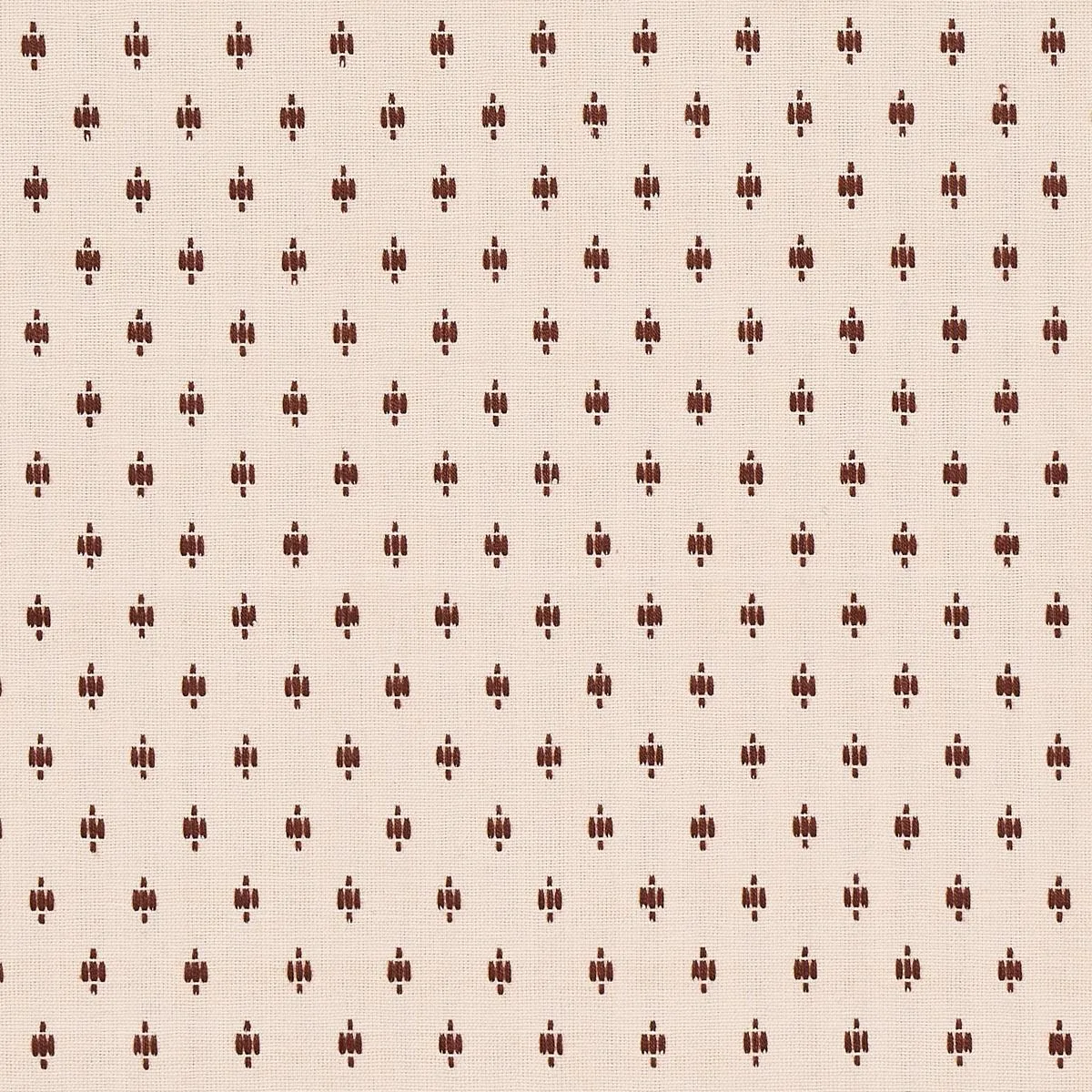 Schumacher 75533 Barlow Light Brown On Ivory fabric swatch