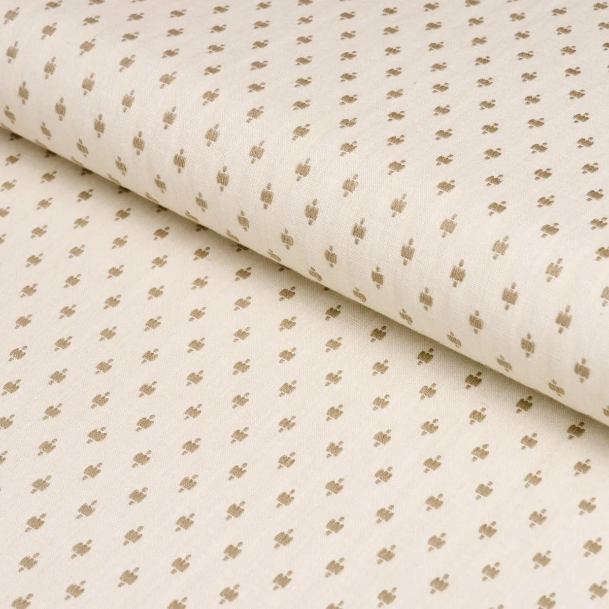 Schumacher 75531 Barlow Natural fabric swatch