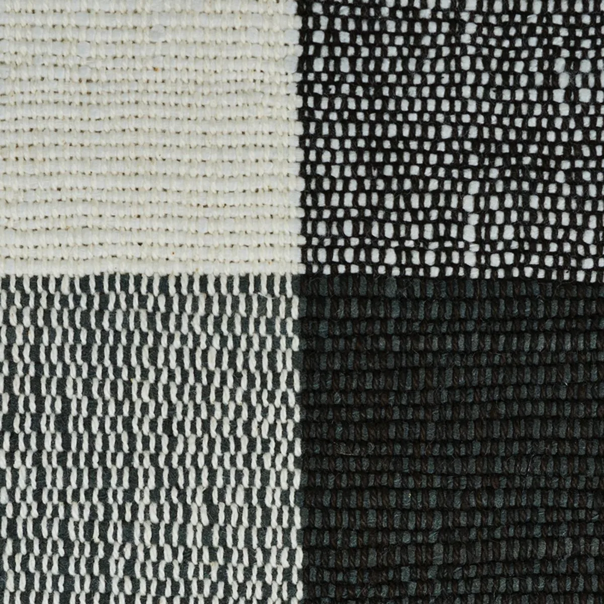 Schumacher 77552 Barnes Performance Check Black fabric swatch
