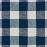 Schumacher 77550 Barnes Performance Check Blue fabric swatch