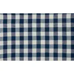 Schumacher 77550 Barnes Performance Check Blue fabric swatch