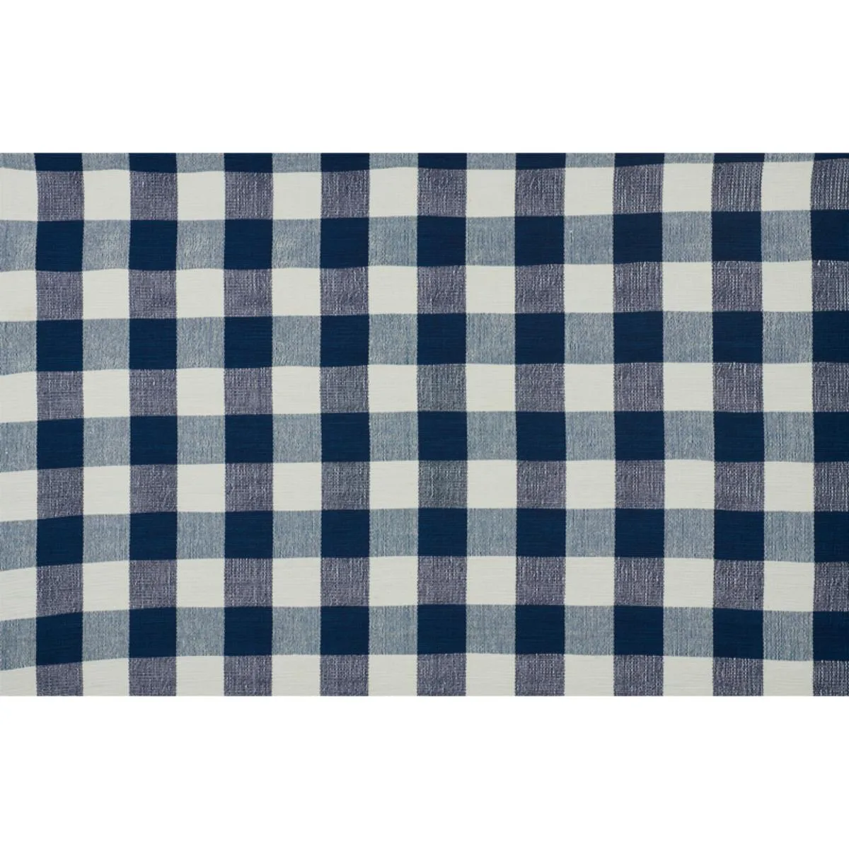 Schumacher 77550 Barnes Performance Check Blue fabric swatch