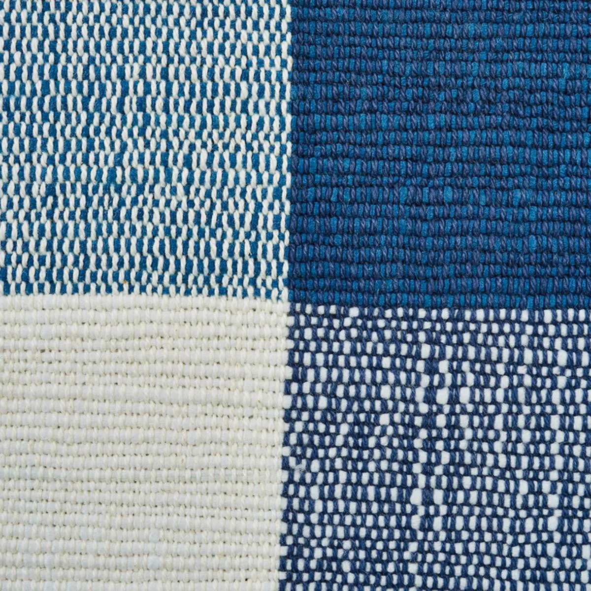 Schumacher 77550 Barnes Performance Check Blue fabric swatch
