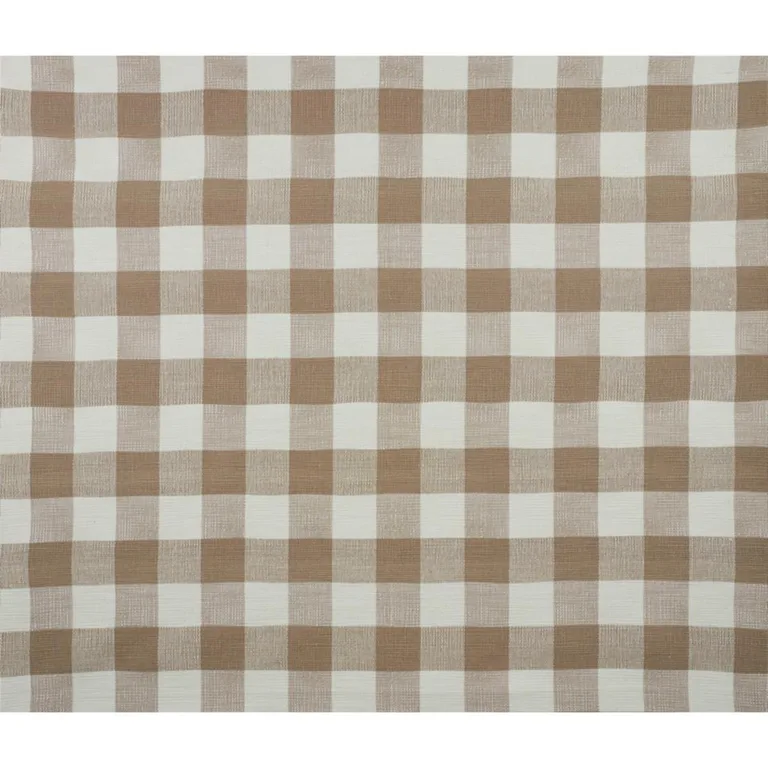 Schumacher 77551 Barnes Performance Check Natural fabric swatch