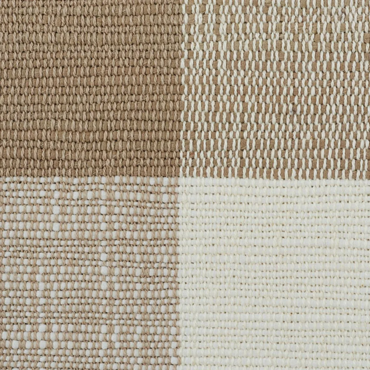 Schumacher 77551 Barnes Performance Check Natural fabric swatch