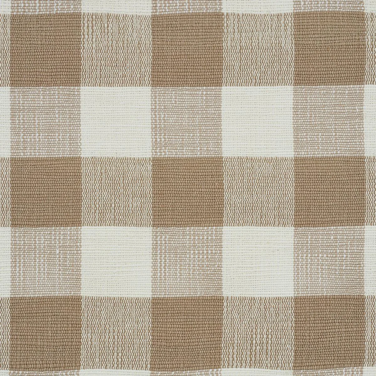 Schumacher 77551 Barnes Performance Check Natural fabric swatch