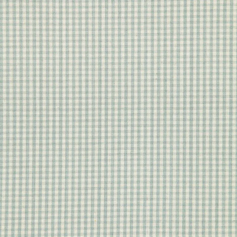Schumacher 64622 Barnet Cotton Check Aqua fabric swatch