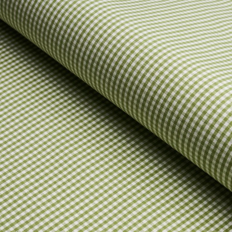 Schumacher 64638 Barnet Cotton Check Leaf fabric swatch