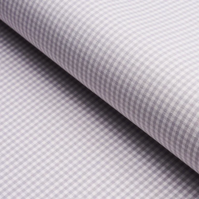 Schumacher 64648 Barnet Cotton Check Lilac fabric swatch
