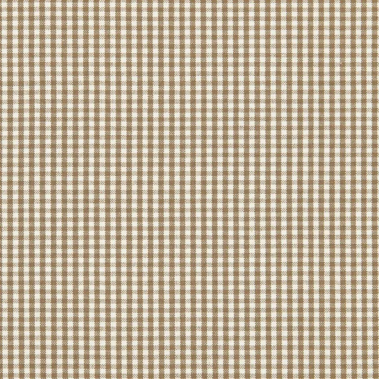 Schumacher 64626 Barnet Cotton Check Mocha fabric swatch