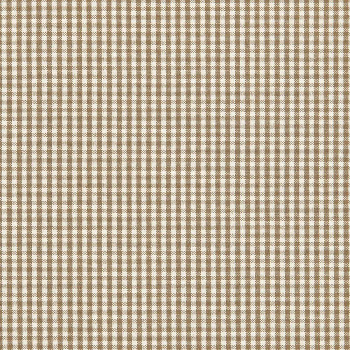Schumacher 64626 Barnet Cotton Check Mocha fabric swatch