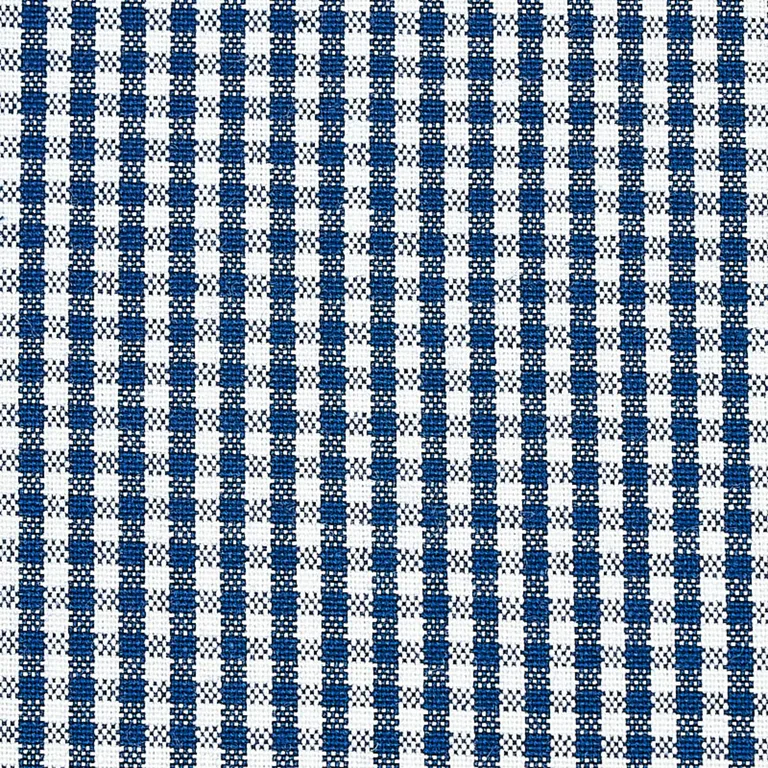 Schumacher 64628 Barnet Cotton Check Navy fabric swatch