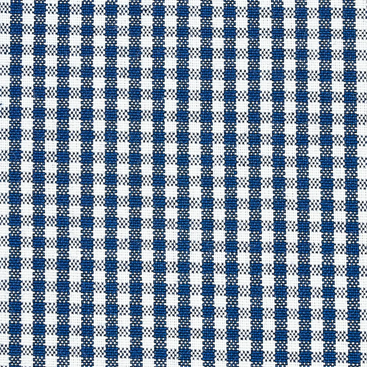 Schumacher 64628 Barnet Cotton Check Navy fabric swatch