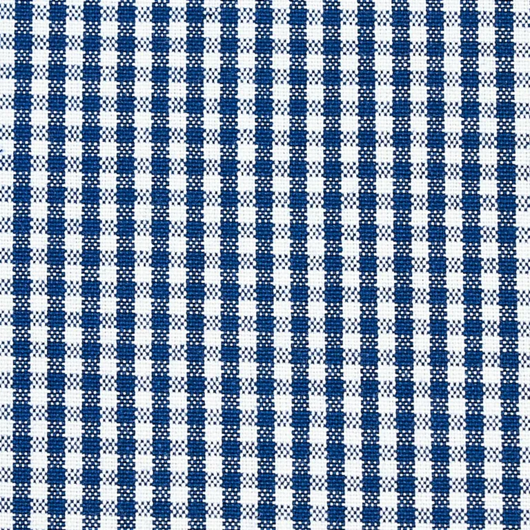 Schumacher 64628 Barnet Cotton Check Navy fabric swatch