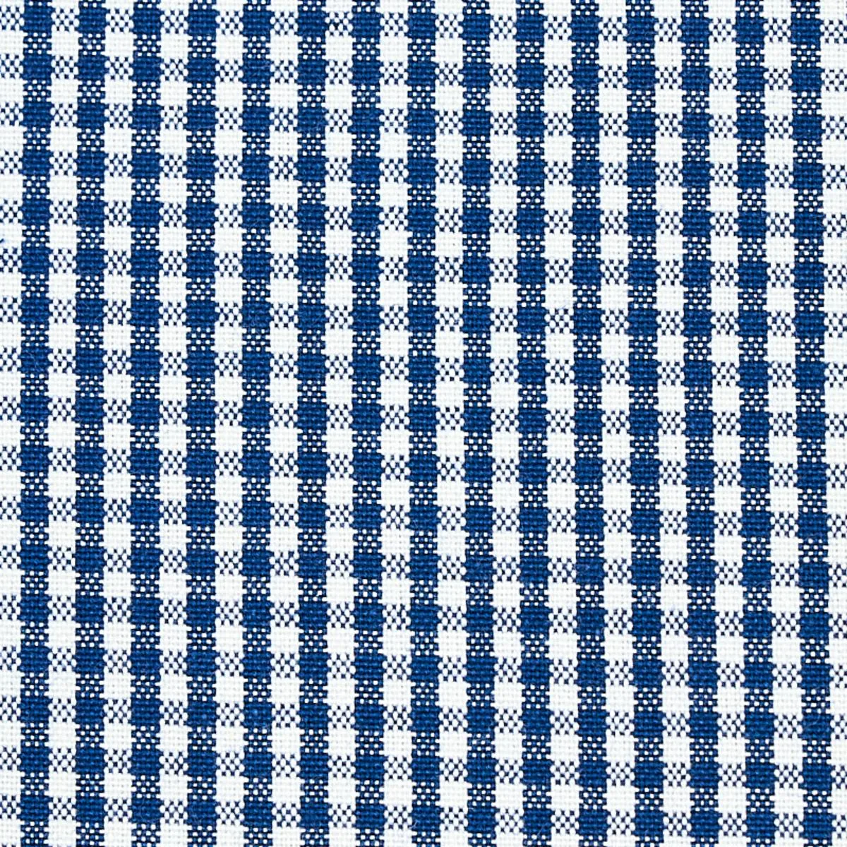 Schumacher 64628 Barnet Cotton Check Navy fabric swatch