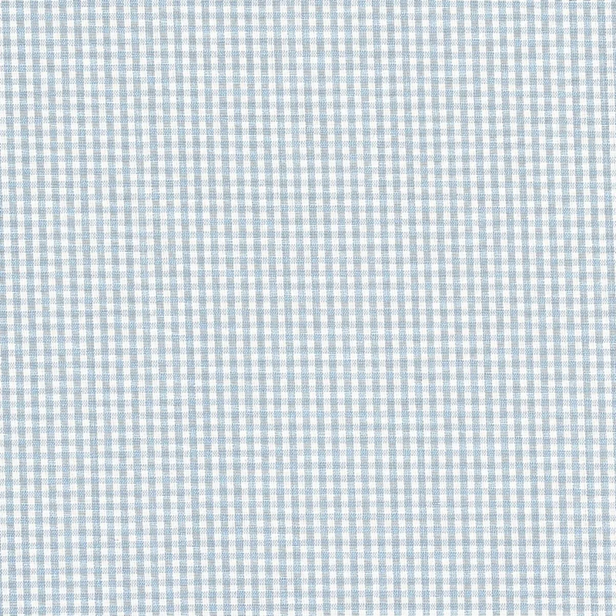 Schumacher 64629 Barnet Cotton Check Sky fabric swatch