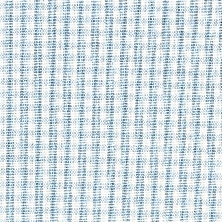 Schumacher 64629 Barnet Cotton Check Sky fabric swatch