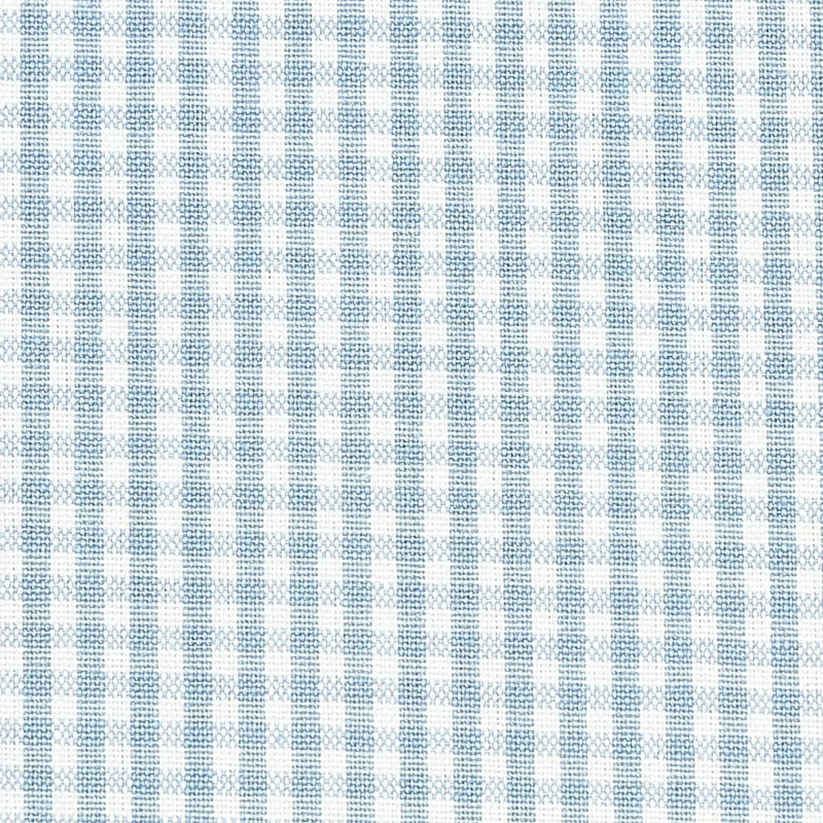 Schumacher 64629 Barnet Cotton Check Sky fabric swatch